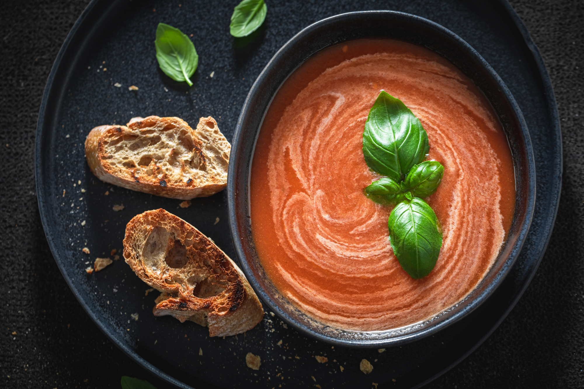 sopa de tomate rostizado deliciosa